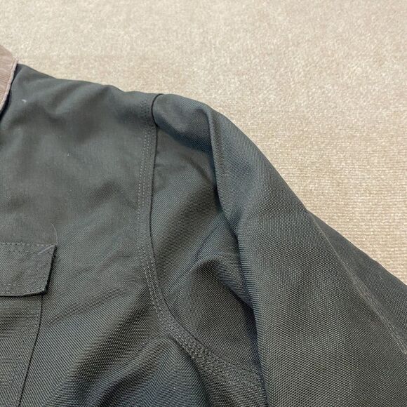 vtg Carhartt Traditional Jacket Chore Coat Mens 2XL Black Quilted USA Distressed - Picture 4 of 16